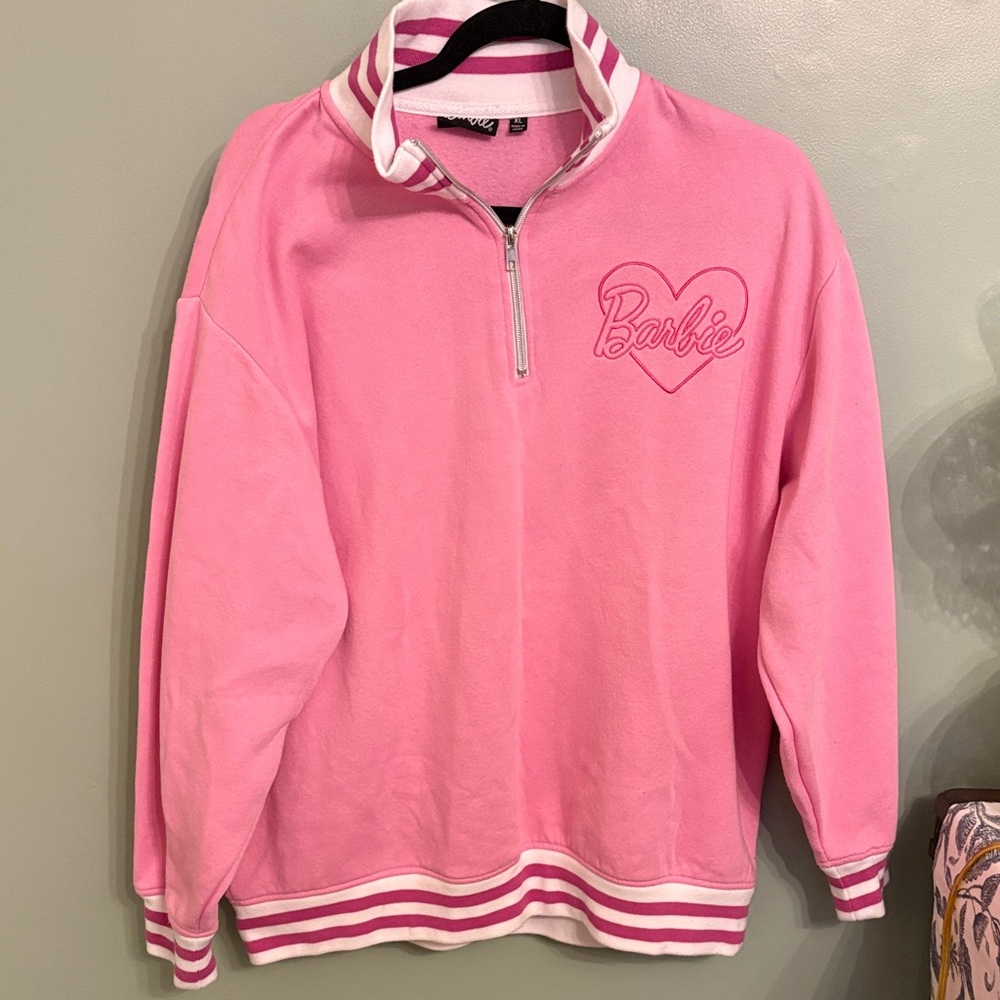 Barbie Pink Quarter-Zip Pullover